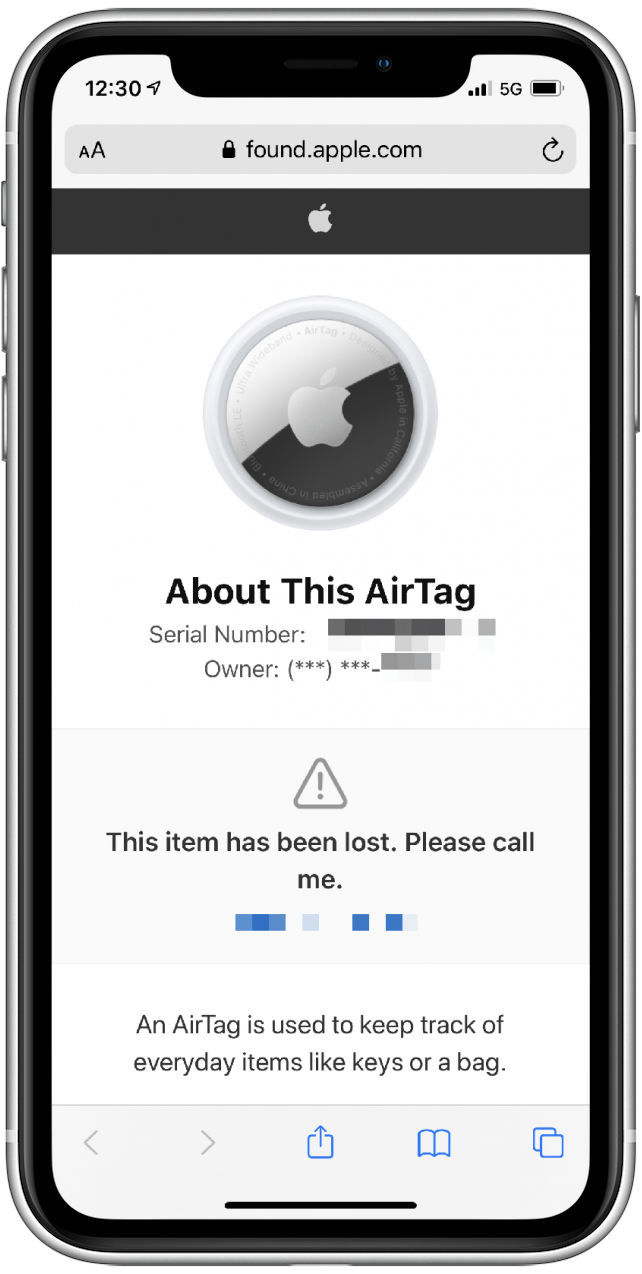 AirTag perdu