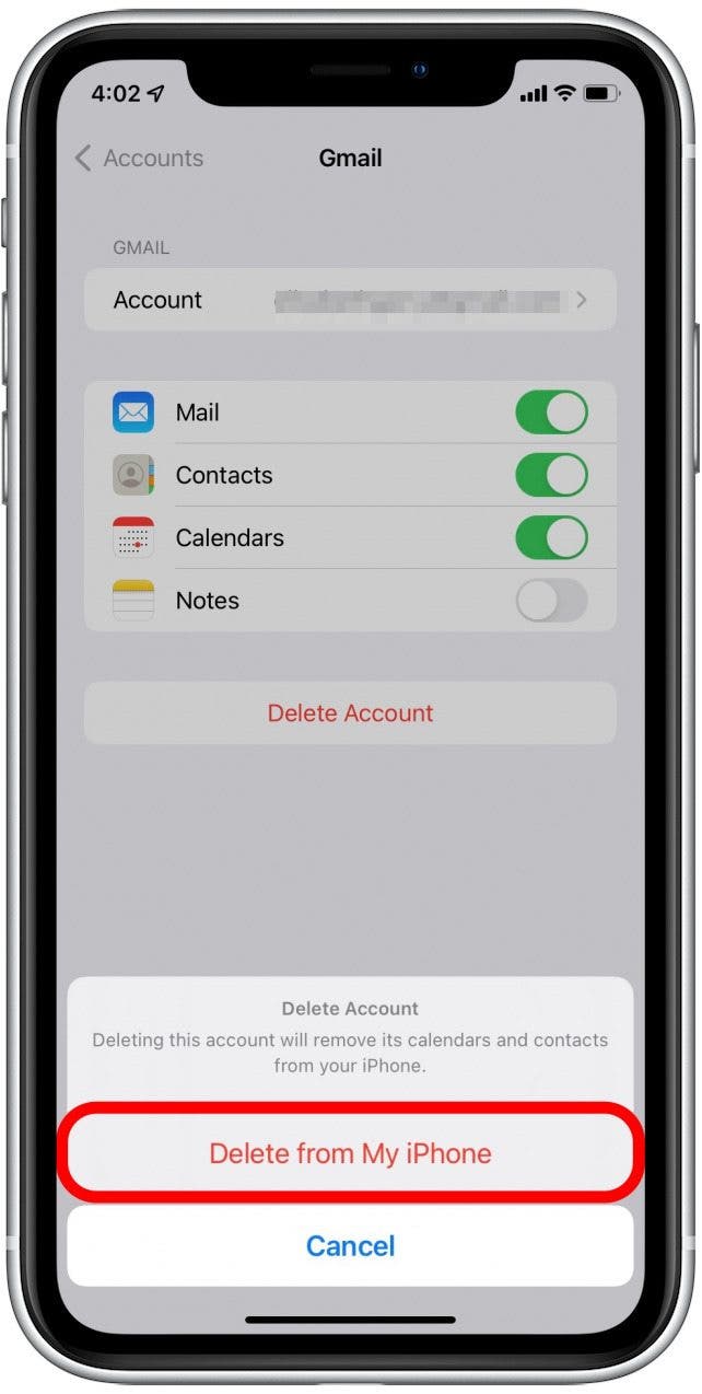 Supprimer de mon iPhone