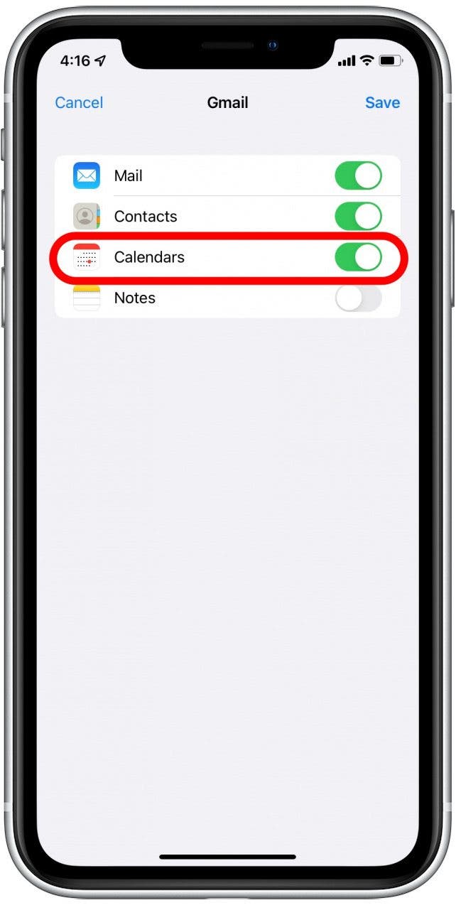 Activer les calendriers