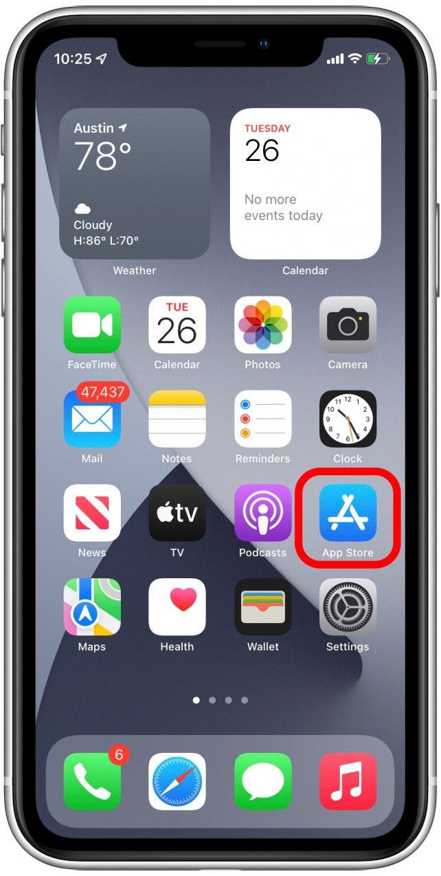 Ouvrir l'App Store