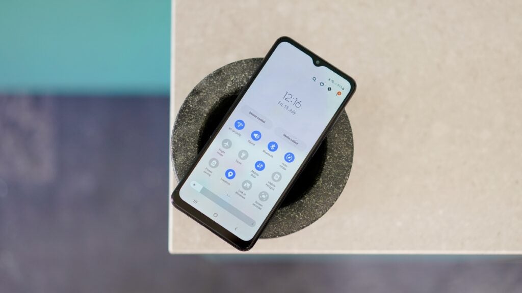 Panneau de contrôle sur le Samsung Galaxy A32 5G