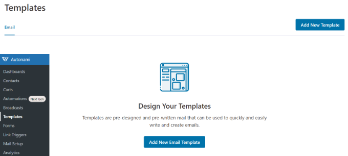 Ajouter un nouveau modèle d'e-mail Ajouter un nouveau modèle d'e-mail