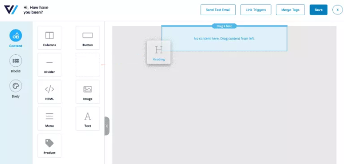 Ajouter un bloc d'en-tête au modèle d'e-mail Ajouter un bloc d'en-tête au modèle d'e-mail