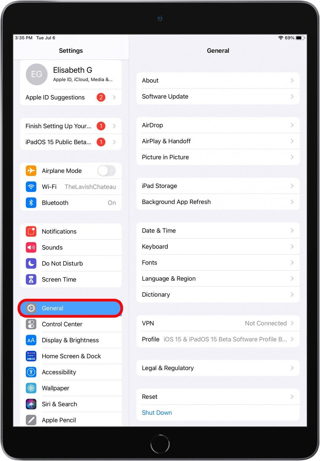 désinstaller l'application iPad