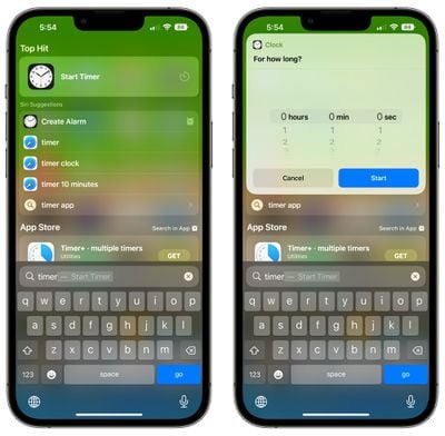 projecteur ios 16 minuterie
