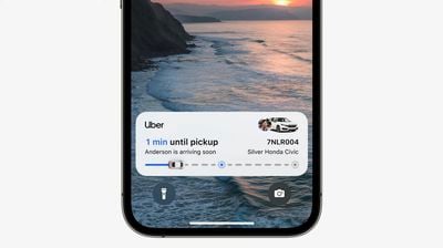 ios 16 activités en direct uber