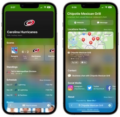 mettre en lumière les résultats riches ios 16