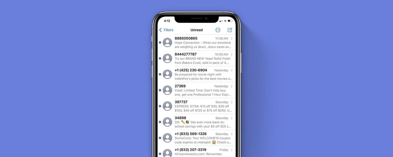 Comment afficher uniquement les messages non lus dans iOS 16