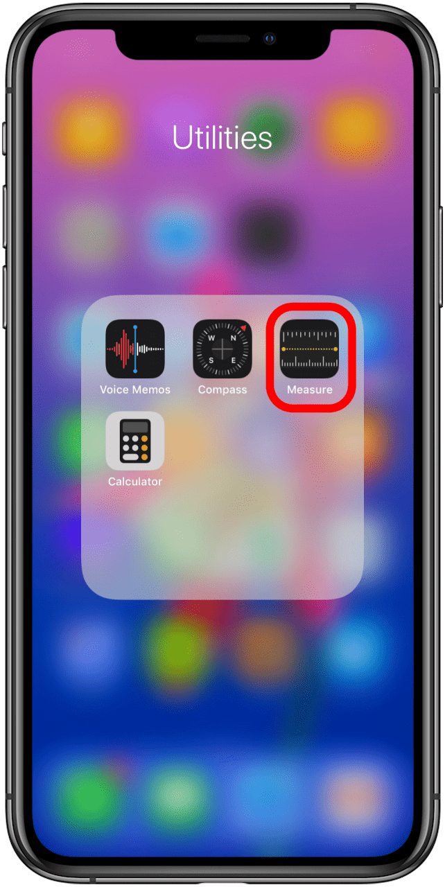 l'image montre l'icône de l'application de mesure