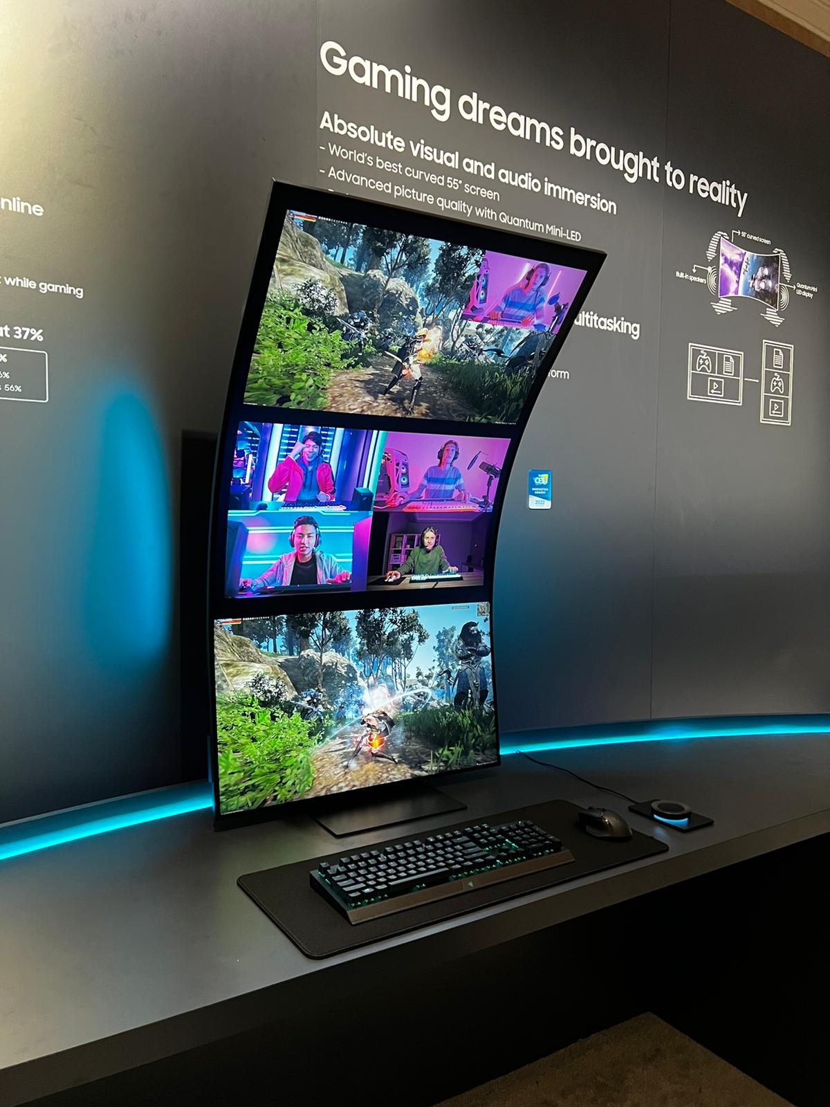 Le moniteur incurve Samsung Odyssey Ark de 55 pouces est