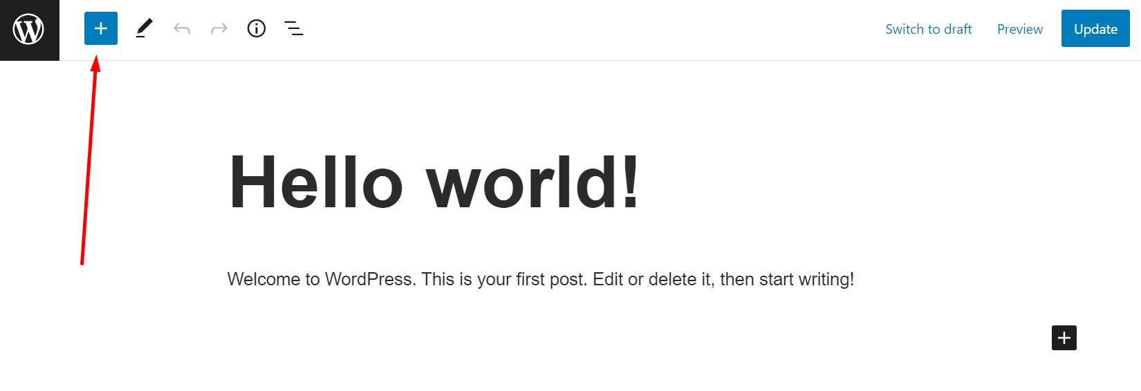 Gutenberg + icône WP