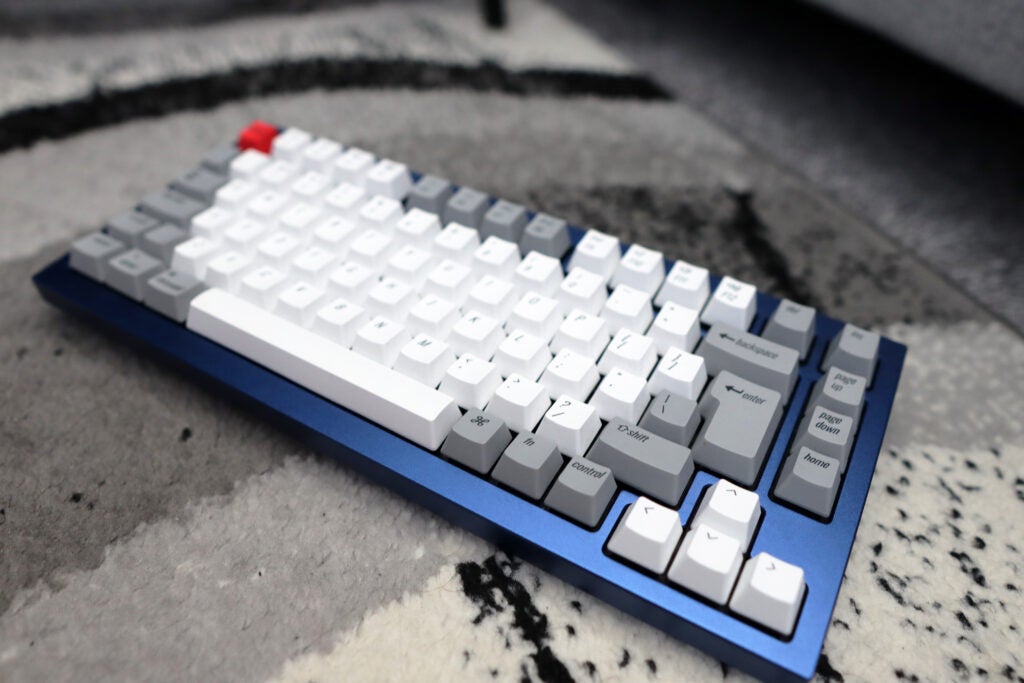 Une vue du Keychron Q1 d'en haut
