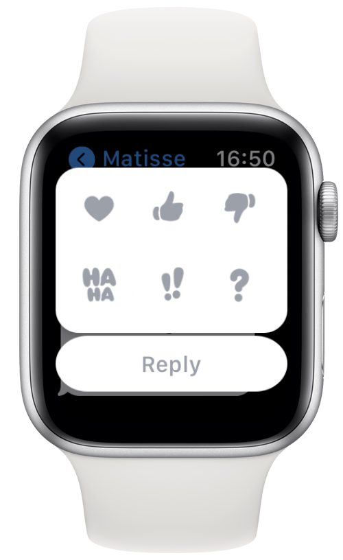 Dans l'application Messages, appuyez longuement sur un message pour publier une réaction.
