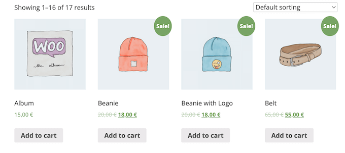 Une boutique en ligne créée avec WooCommerce Une boutique en ligne créée avec WooCommerce
