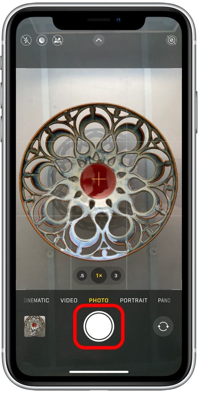 Appuyez sur le bouton de l'obturateur