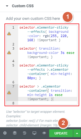 Coller le CSS