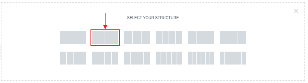 Sélectionnez la structure du menu