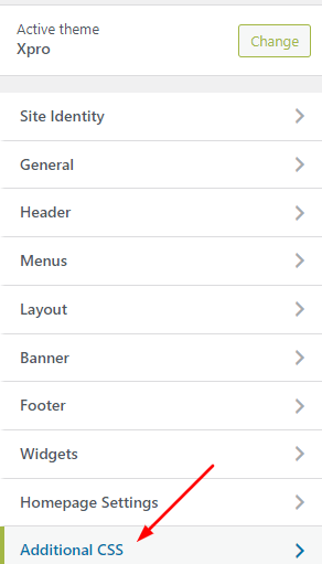 Option CSS de personnalisation