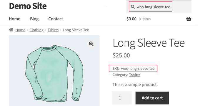 Aperçu de la recherche de SKU de produit dans WooCommerce Aperçu de la recherche de SKU de produit dans WooCommerce