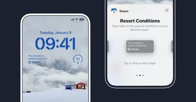 Widget Pistes iOS 16