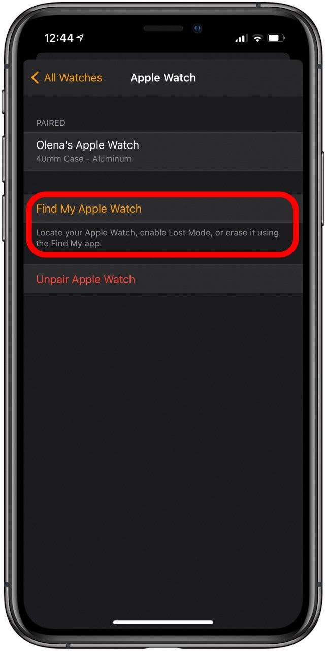 Vous pouvez utiliser Localiser pour trouver la montre si vous ne savez pas comment identifier la montre