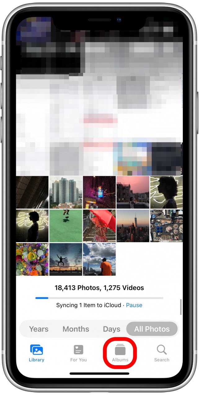 Appuyez sur Albums.