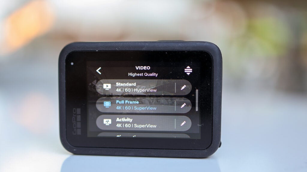 Écran arrière sur la GoPro Hero 11 Black