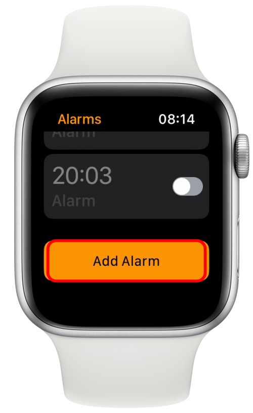 Appuyez sur Ajouter une alarme.