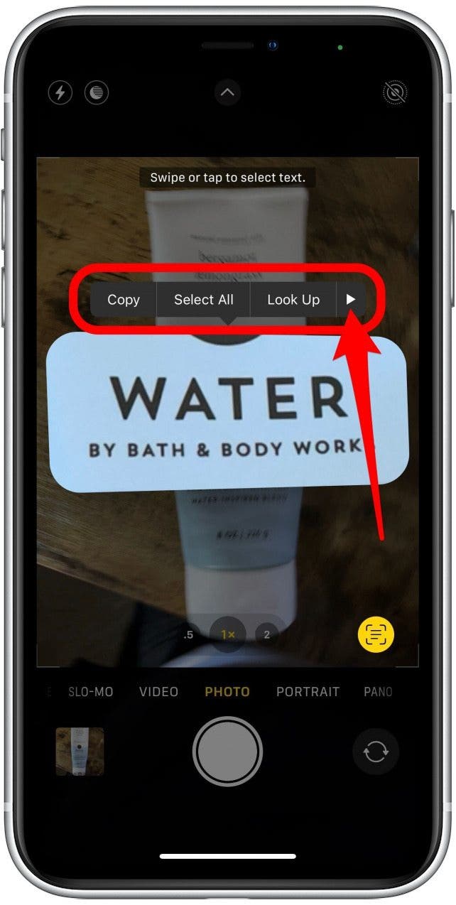 Comment utiliser le texte en direct de l'iPhone