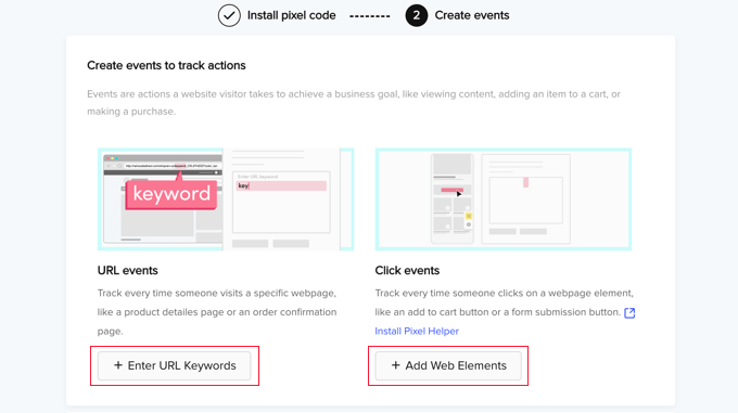 Créer une URL et cliquer sur des événements dans TikTok