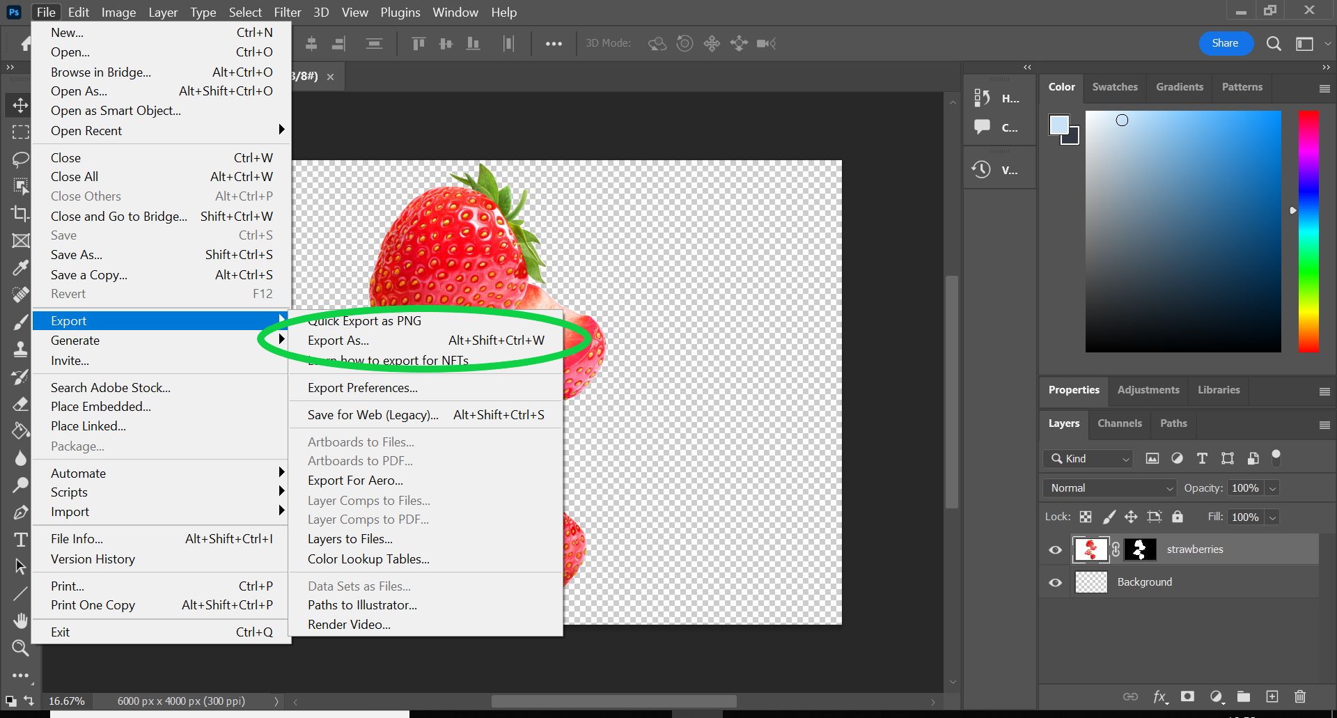 1666880175 850 Comment enregistrer un arriere plan transparent dans Photoshop
