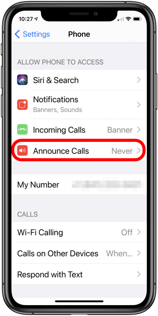 paramètres du téléphone annoncer les appels