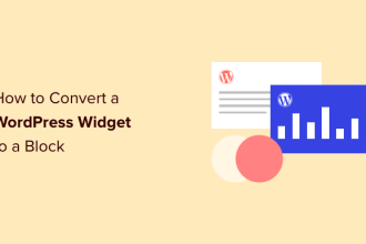 Comment convertir un widget WordPress en bloc etape par etape