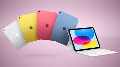 Fonctionnalité iPad de 10e génération rose en éventail