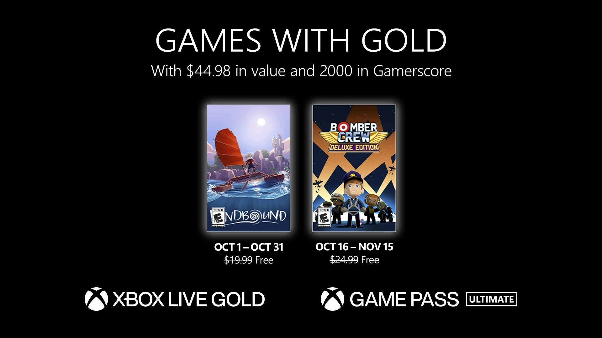 Xbox Games With Gold Octobre confirme %E2%80%93 Microsoft devient il avare