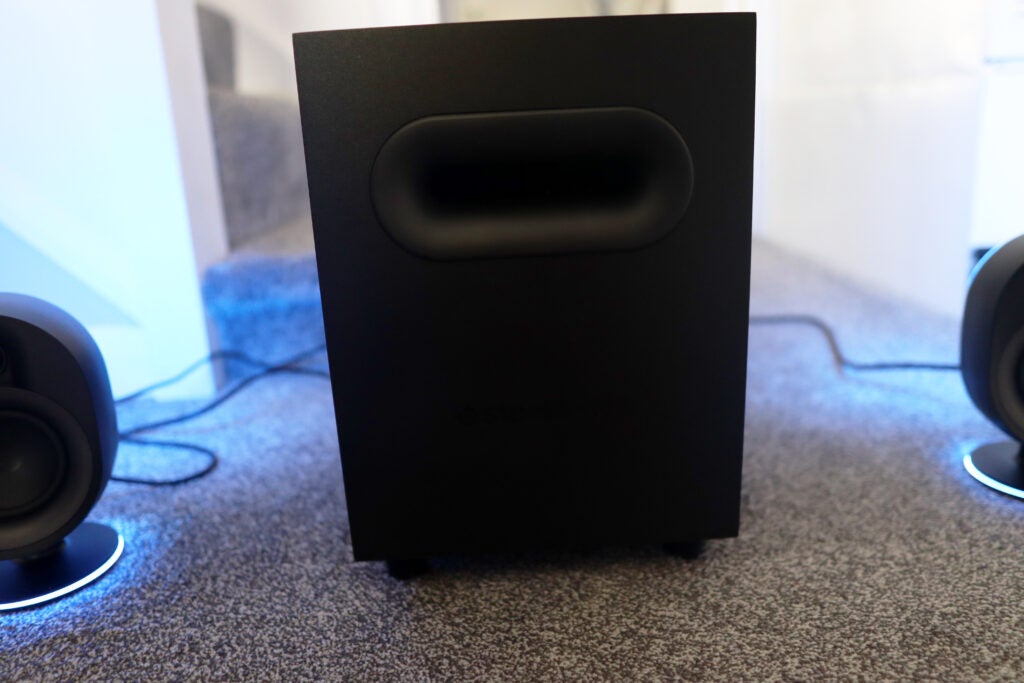 Une vue du subwoofer SteelSeries