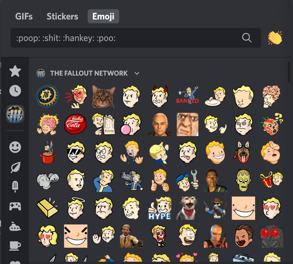 Les emojis personnalisés dans le jeu de Fallout Network