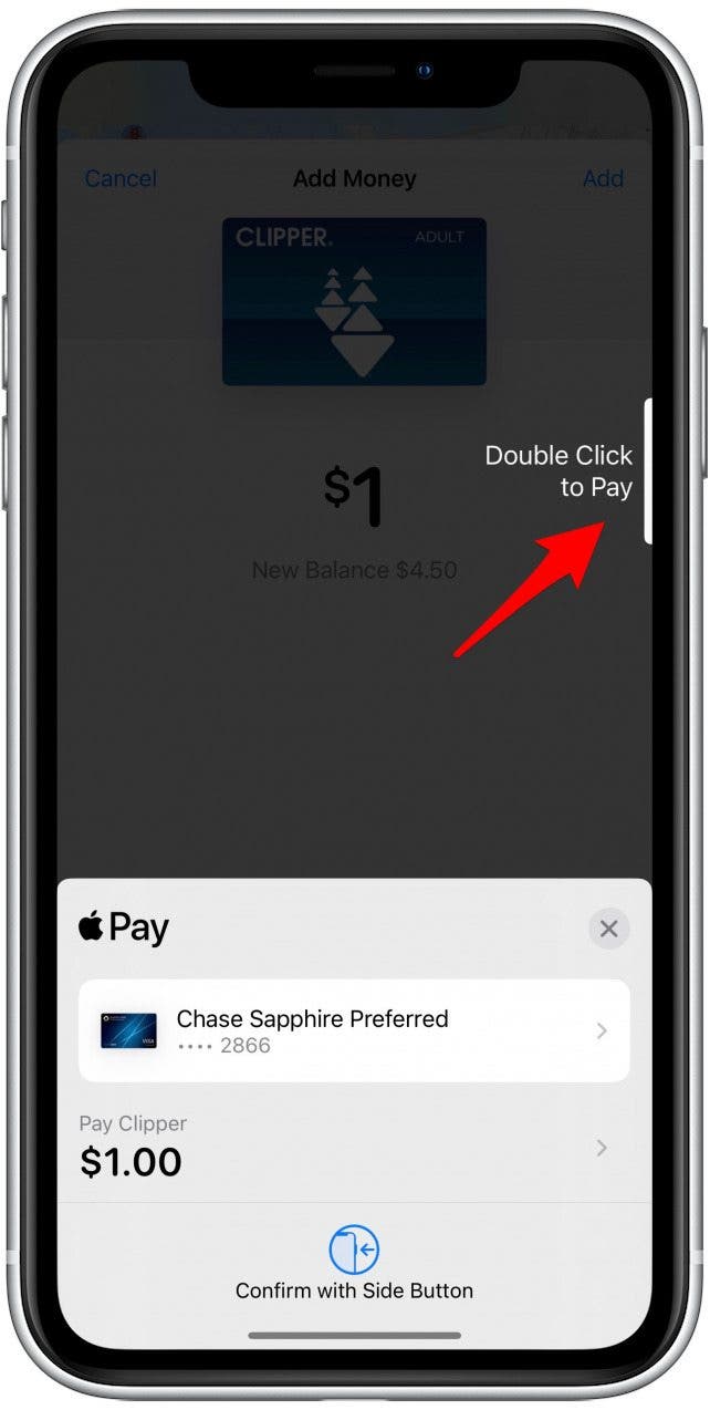 Ensuite, vous verrez votre mode de paiement le plus récemment utilisé.