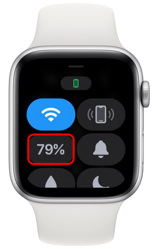 Appuyez sur le pourcentage de batterie.