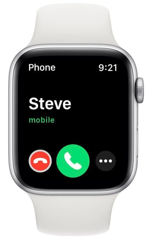 Pour refuser un appel entrant, utilisez un simple geste de pincement pour déplacer votre sélection du bouton répondre à l'appel vers le bouton refuser l'appel.