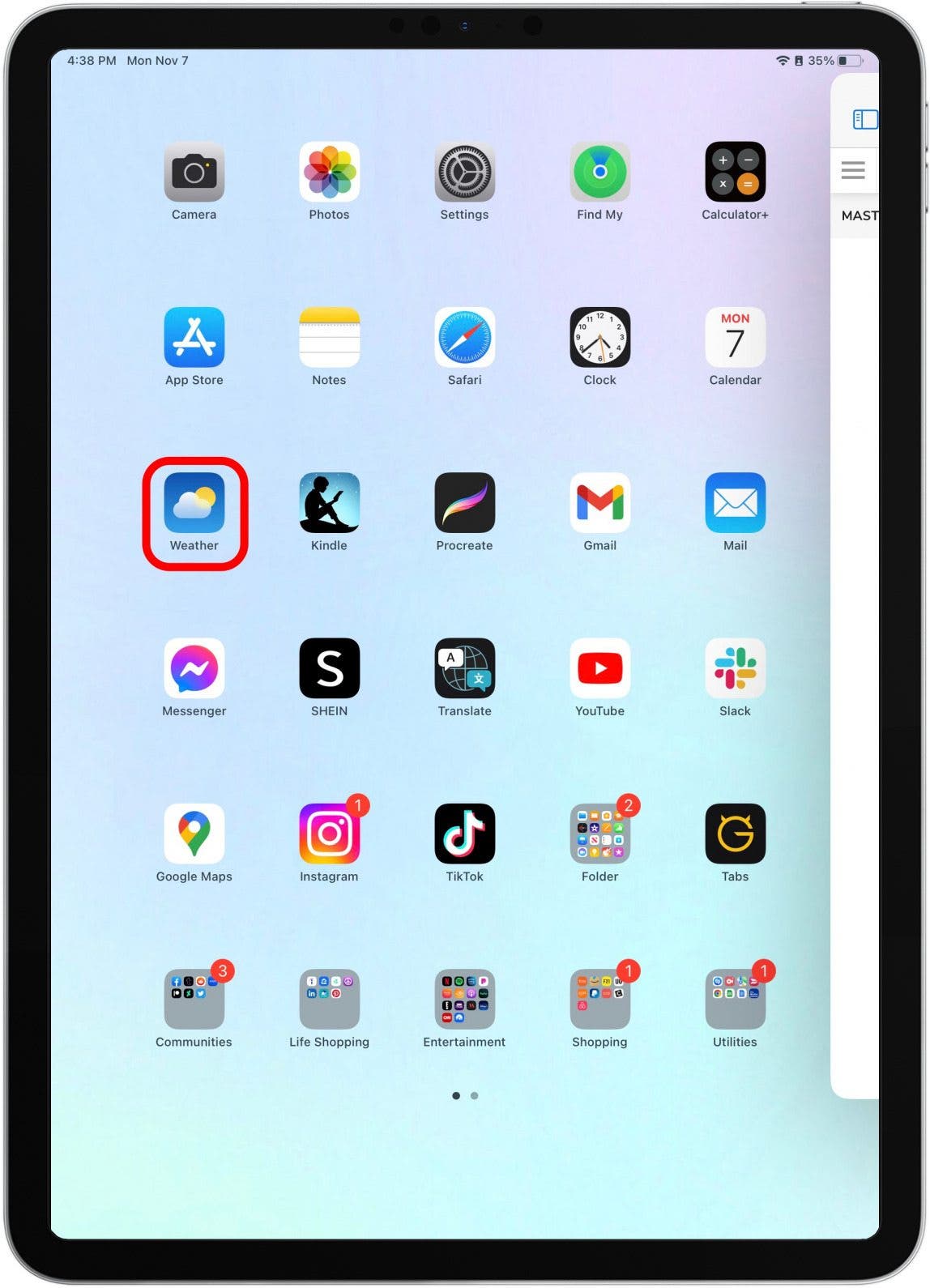 Si vous souhaitez simplement sélectionner une application à partir de votre écran d'accueil, balayez simplement vers le haut et appuyez sur l'application que vous souhaitez ouvrir.