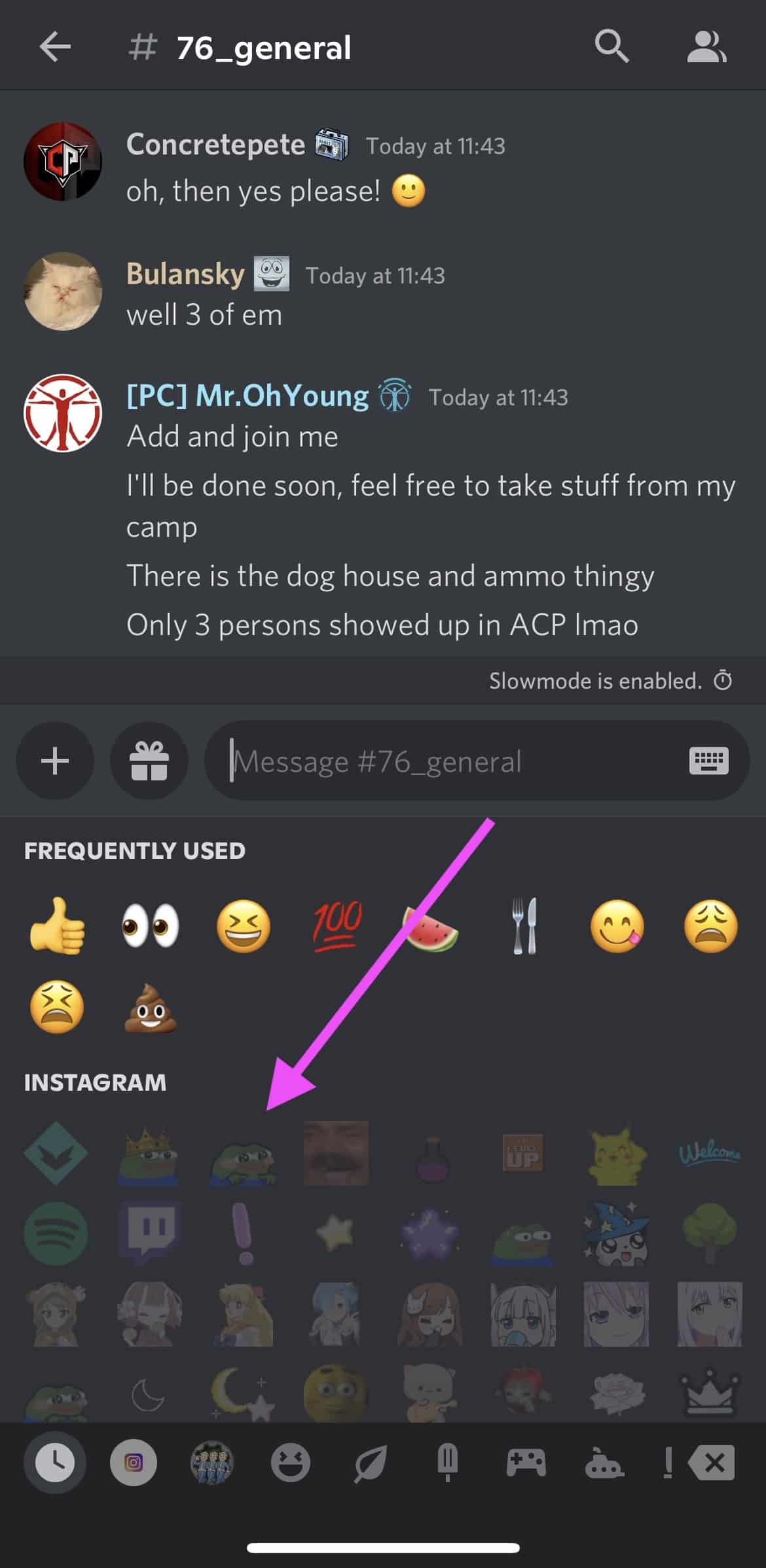 emojis de discorde inutilisables affichés en niveaux de gris dans le chat