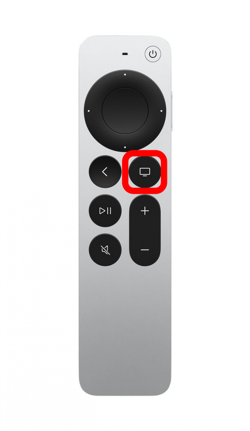 Appuyez longuement sur le bouton TV de votre télécommande Siri.