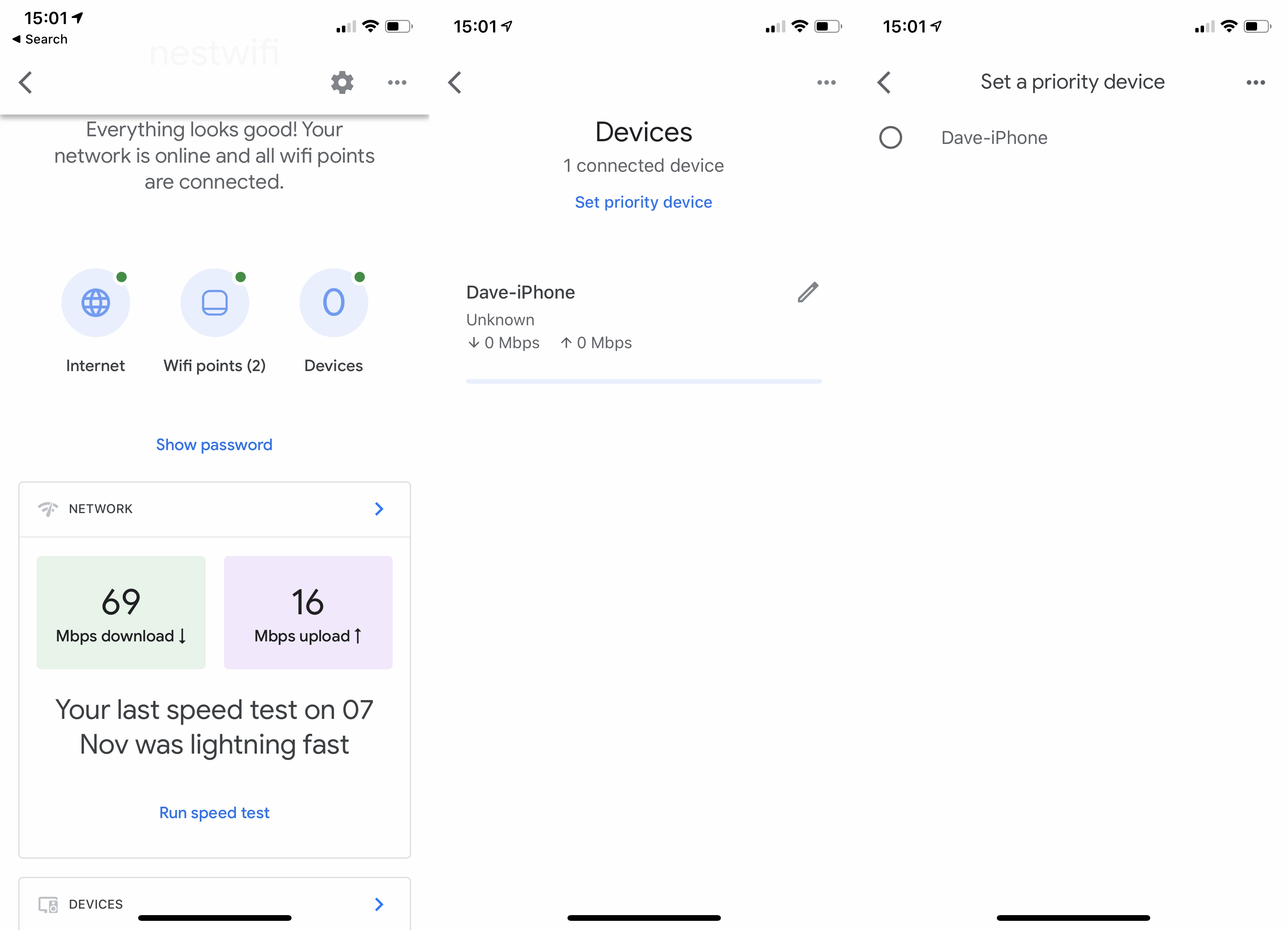 Application Google Nest Wifi