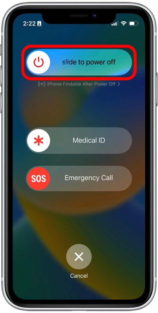 Balayez pour éteindre votre iPhone.