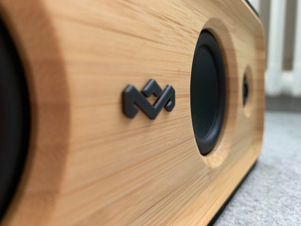 Le logo House of Marley sur l'enceinte Get Together 2