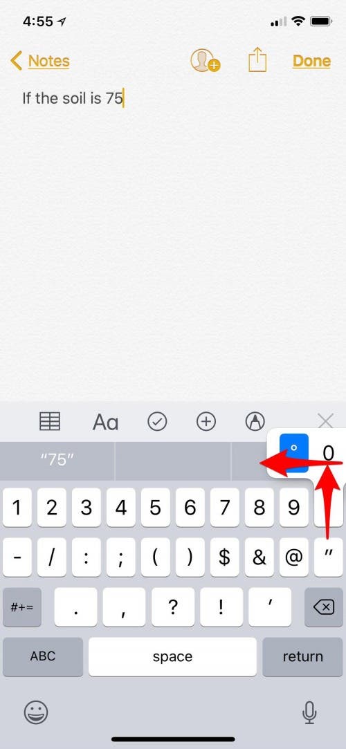 comment faire un symbole de degré