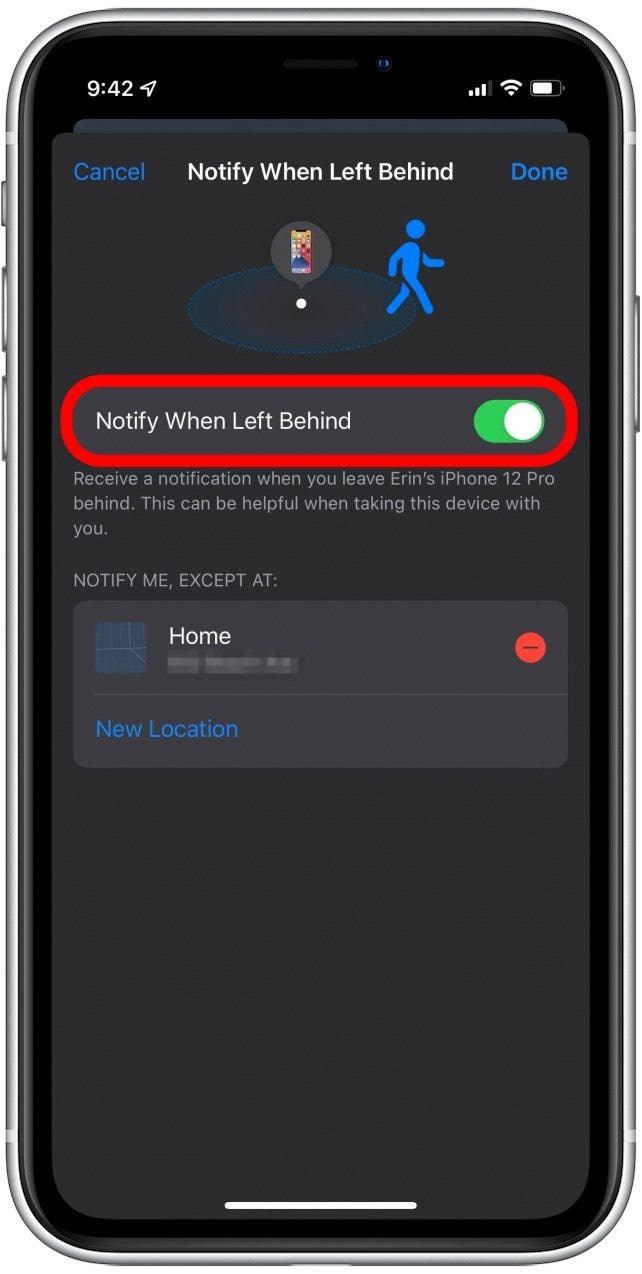 comment désactiver les alertes iPad Left Behind