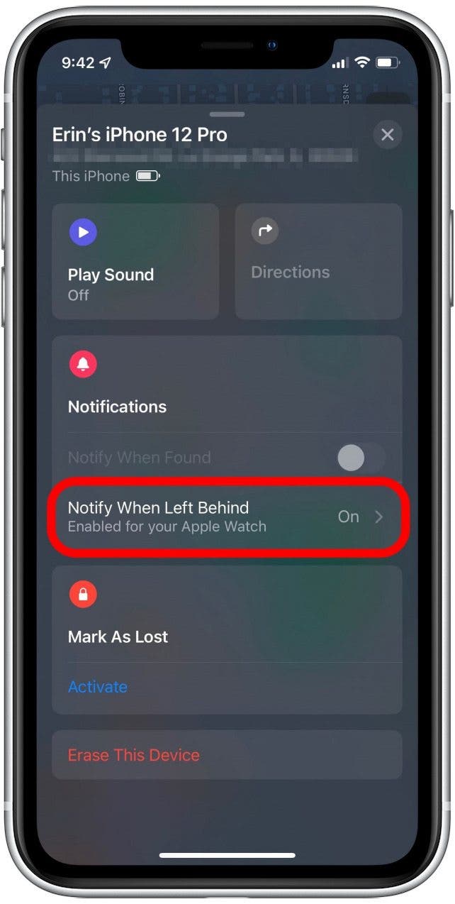 comment désactiver les alertes iPhone Left Behind