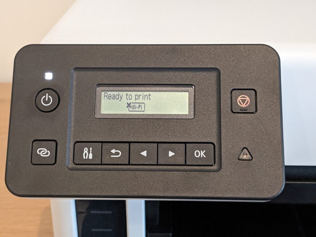 Le panneau de commande de l'imprimante Canon MAXIFY GX5050